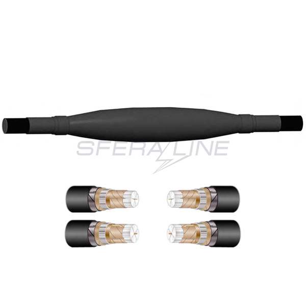 З’єднувальна муфта JTpPTHC 1 4x95-185 CM зі з'єднувачами, для 4-жильних кабелів у паперовій ізоляції, Sicame